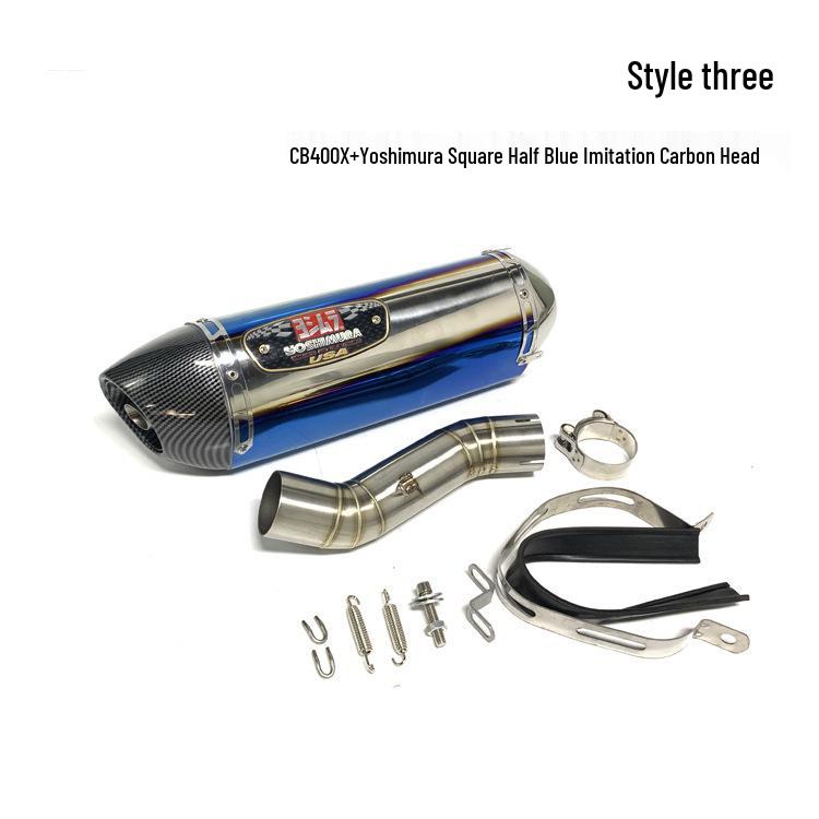 Honda CB400X & CB400F Motorcycle Exhaust Pipe Modification Kit - Non-destructive Mid & Tail Section Installation.