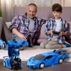Zdalnie Sterowany Robot Transformujący 2w1 - Auto i Mech z Efektami LED i Driftem