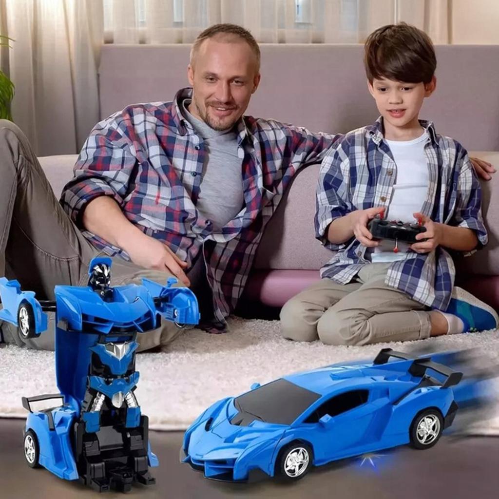 Zdalnie Sterowany Robot Transformujący 2w1 - Auto i Mech z Efektami LED i Driftem