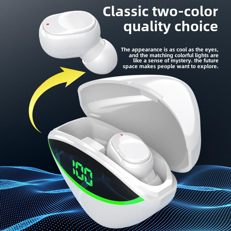 New foreign trade cross-border Y-ONE drainage E wireless binaural mini sports digital display Bluetooth headset