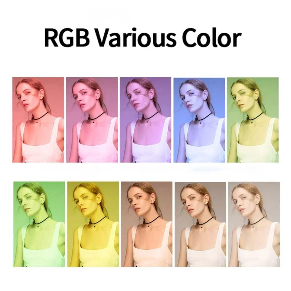Full Color LED Video Light 800LUX RGB Photography Light RGB Fill Light  For Camera Smartphone