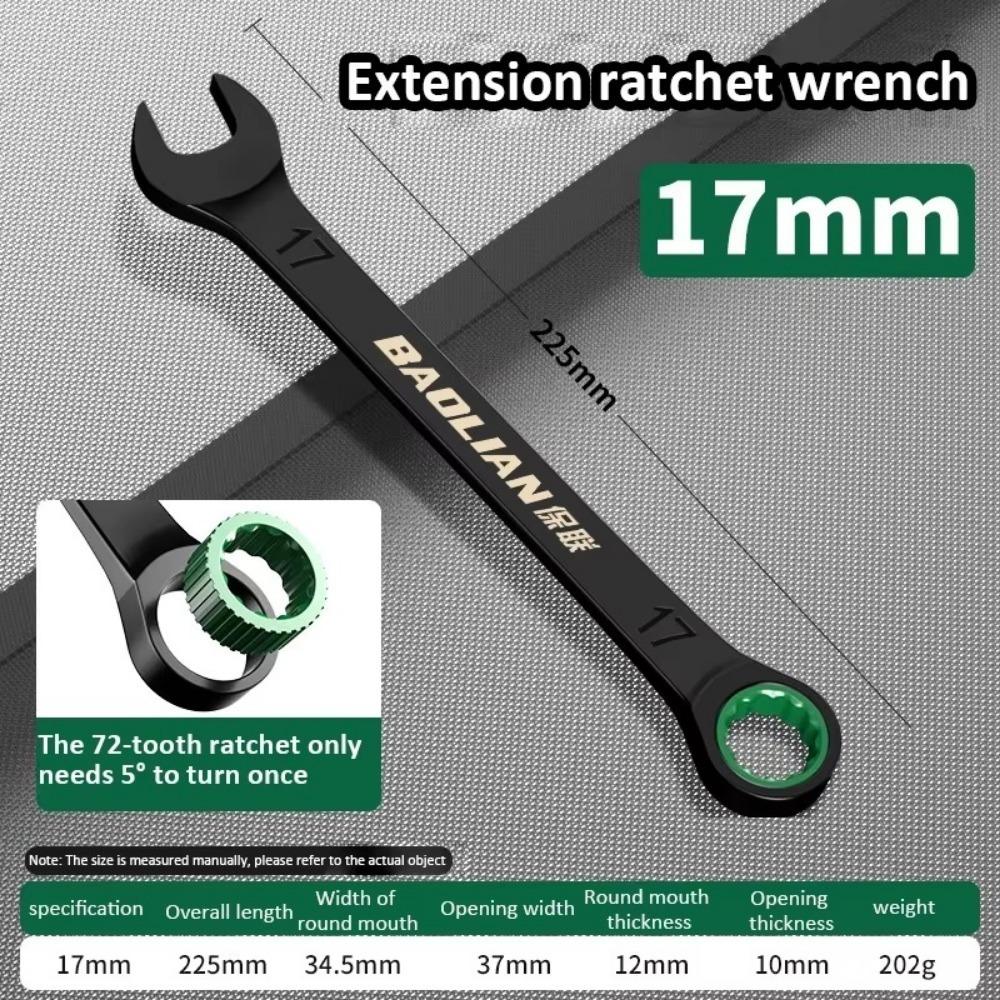 Portable 6-19MM Combination Wrench Open-end Dual-purpose Ratchet Spanner Manual Spanners Car Repair Tool