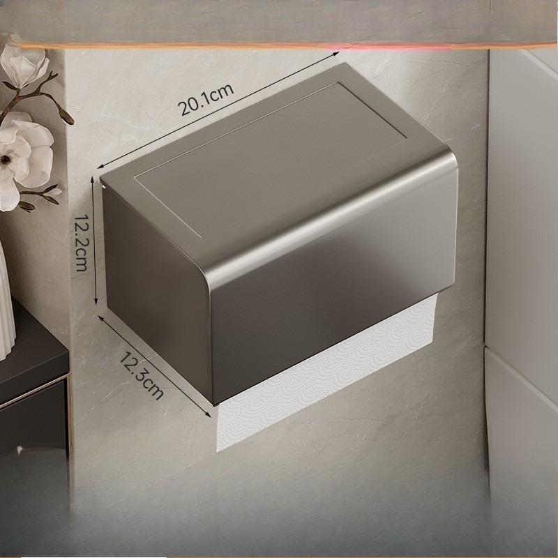 Gun Ash Toilet Tissue Box Shelf Toilet Waterproof Non-punching Toilet Paper Pumping Box Wall-mounted Toilet Carton