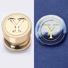 Mini Bamboo-Handled Stamp: 1.5cm Copper Head In Regular Script with Sealing Wax