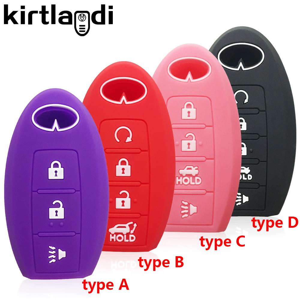 Silicone Remote Holder Keychian Car Key Case Cover For Infiniti Fx Ex Qx Ex25 Fx37 G37 Q70 Qx70 Qx80 Qx50 Qx56 M35H Key Cover