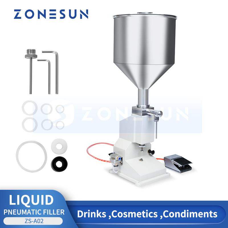 ZONESUN ZS-A02 Full Pneumatic Filling Machine for Cream Shampoo Cosmetic Paste Filler