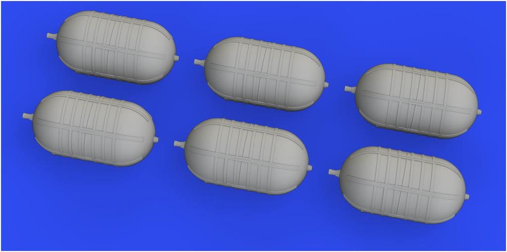 Eduard 1/48 Messing Zweiter Weltkrieg USA. G-1 Sauerstoffflaschen der Army Air Forces (6er Set) Kunststoffmodellbausatz Teile EDU648810
