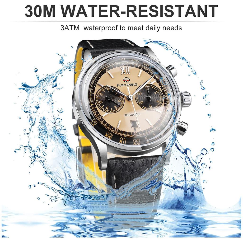 Forsining Men's Fashion Leisure Shanghai Movement Automatic Manipulator GMT1247-9-A