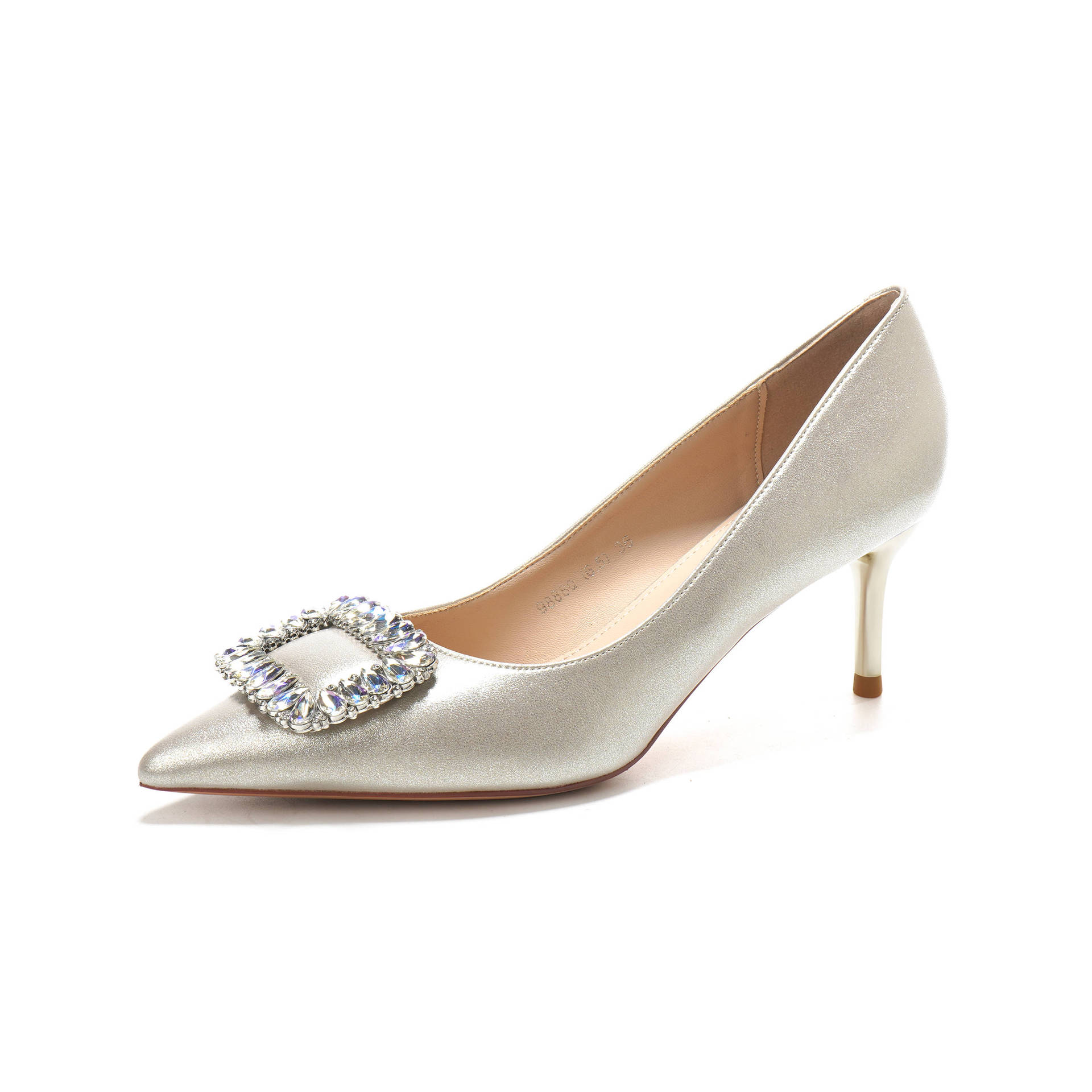 

Туфли на шпильке со стразами и пряжкой, простые и универсальные женские туфли, женская обувь с высоким чувством элегантности 34