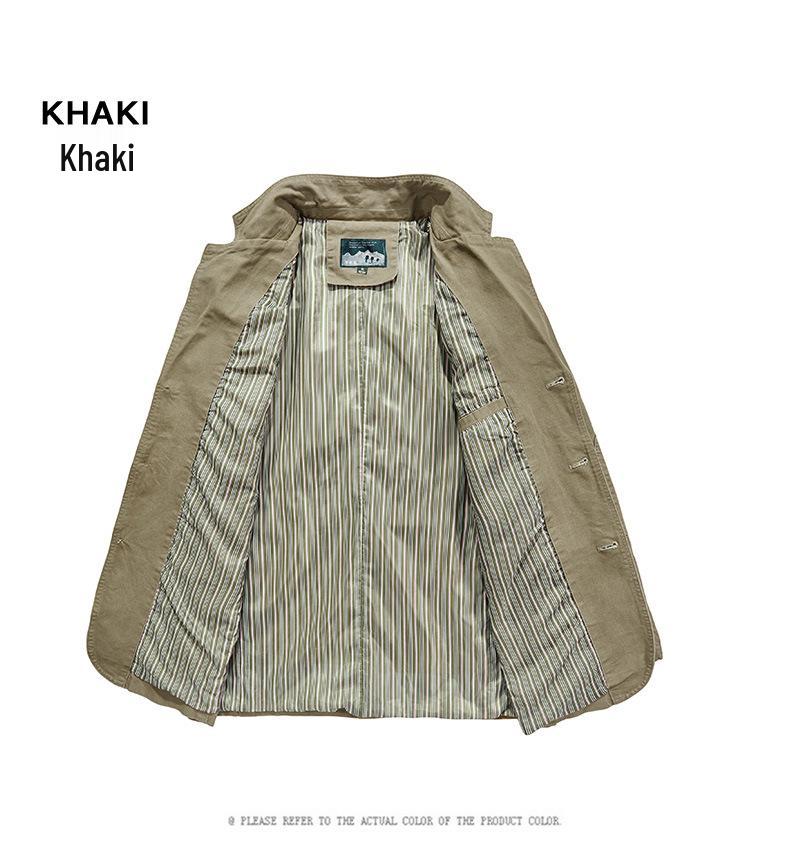 Plus Size Men's Korean Casual Cotton Blazer Jacket for Spring & Autumn (Style 817)