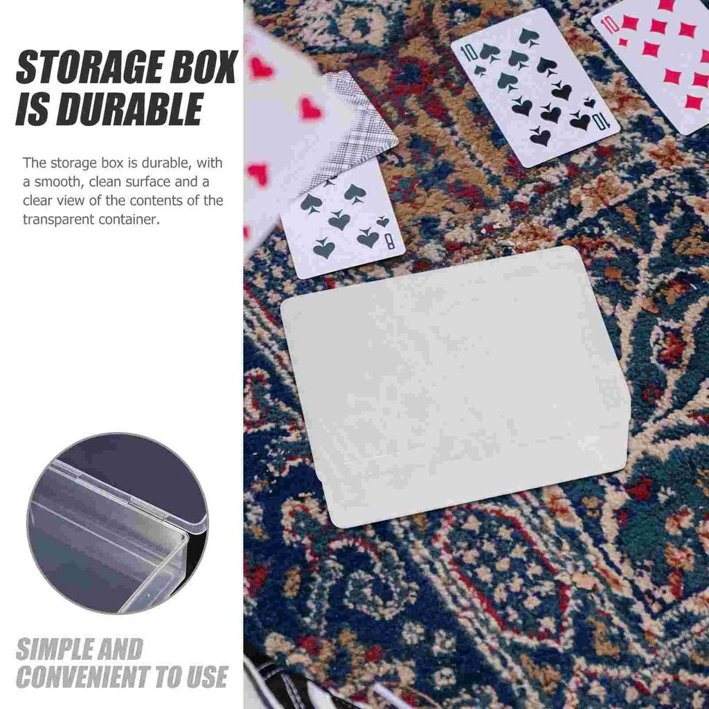 3 Stück Kartenaufbewahrungsbox Beschläge Leere Plastikboxen Pokerkarten Etui Süßigkeiten Spielteile Behälter Pp Schmuck Klein