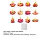12 Pcs Diwali Festival Sticker Lotus Tealight Candle Holder Sticker Artificial Lotus Flower Labels for Traditional Decor Diwali Puja Party Supplies