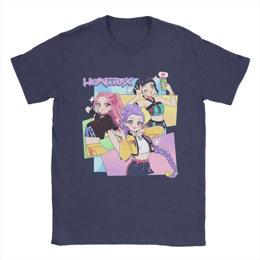 K-pop Demon Hunters Huntrix Girls Men's T Shirt Funny Tees Short Sleeve Round Neck T-Shirt Pure Cotton Gift Idea Clothes