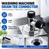 Metal Washing Machine Drain Connector Dual Outlet Waste Pipe Adapter  Washing Machine Drainage