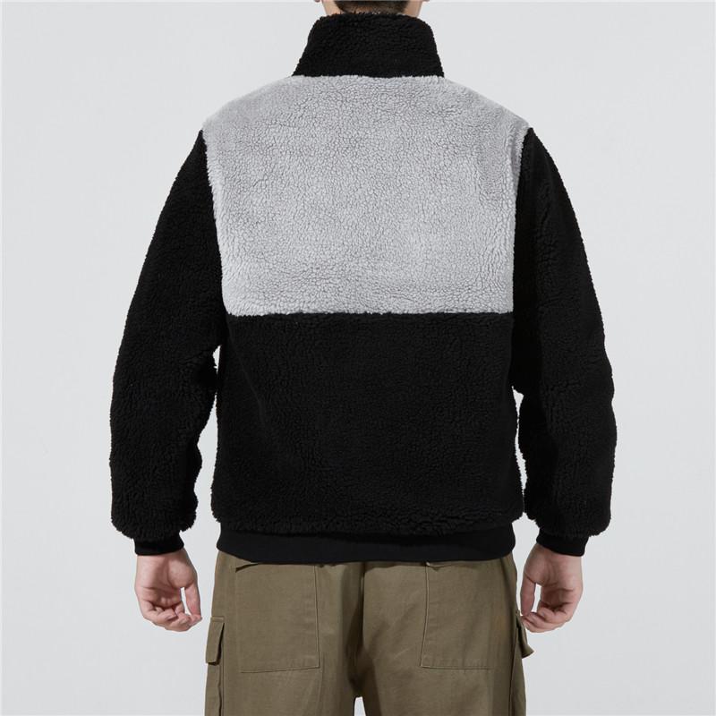 Puma Colorblock Lambswool Warm Sports Jacket With Stand Collar And Logo Men Jackets Black 848954-01