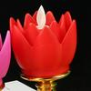 Plastic Battery Powered Flower Shaped LED Table Lamp  Bedside Small Decorative Night Lamp