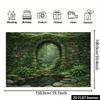 2D Ivy Stone Arch Enchanted Forest Wall Tapestry Background Cloth