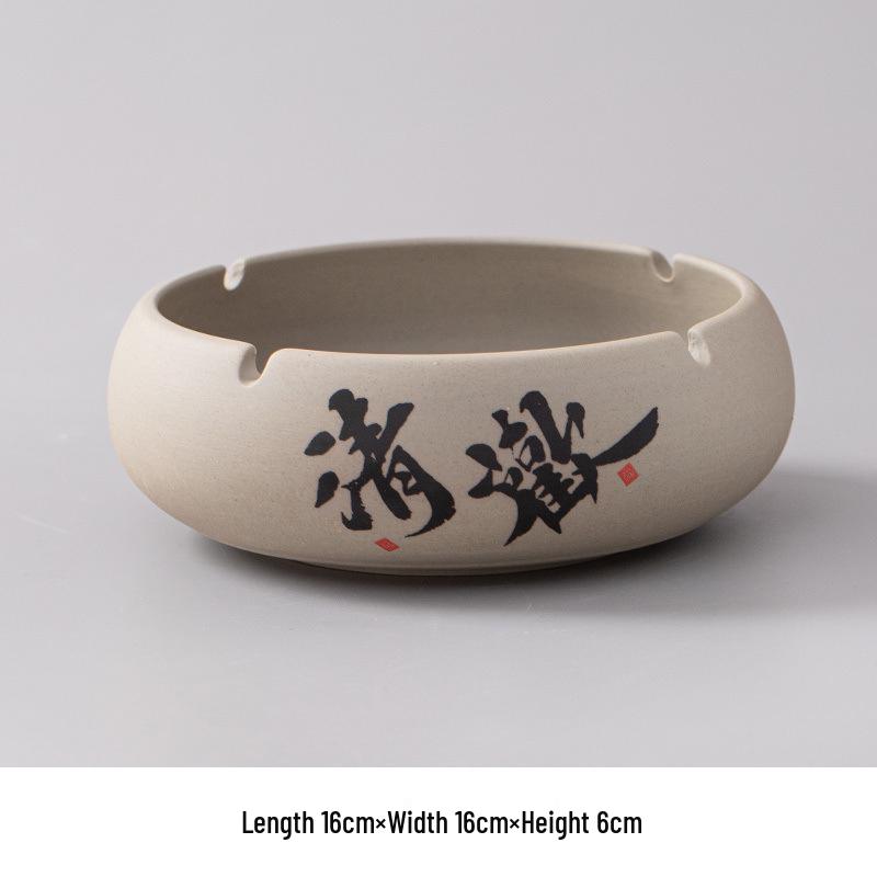 Large Vintage Ceramic Ashtray: Luxury Retro Decor for Home or Office