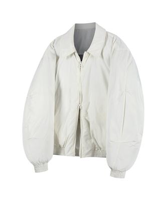 Standarderror 87-Stan023 Essential Collared Neck 2-Way Padded Jumper Ivory