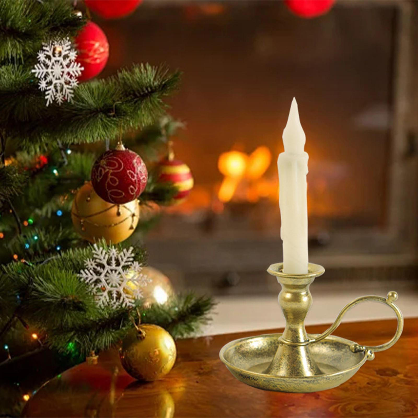 

Candle Holder for Taper Candles with Handle Halloween Celebration золотий