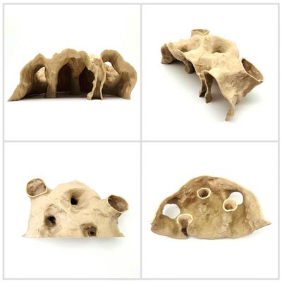 Cave Fish Tank Accessories Fish Hideout Stones House for Shrimp Cichlid Hiding Breeding Small Fish