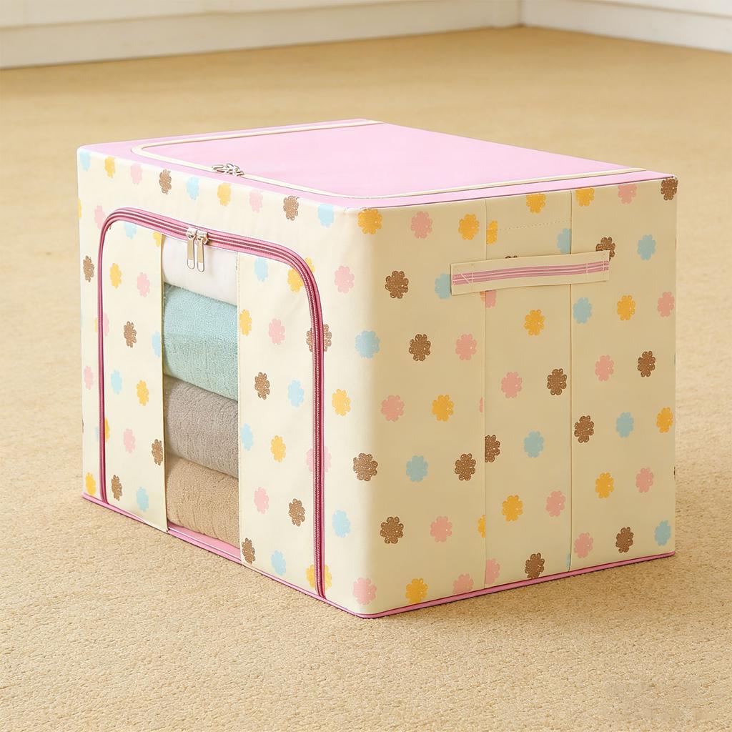 Clothes Storage Bin Washable Foldable Closet Storage Container for Clothing Blanket Comforters Bed Sheets Pillows Toys