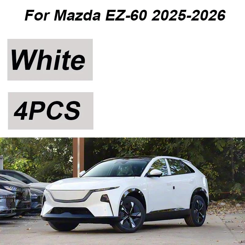 

4 шт. Автомобильные брызговики для Mazda EZ-60 Аксессуары CX-6e 2025 2026 Автомобильные грязезащитные щитки Защита от брызг Передние Задние Крылья Внешние Комплекты кузова белый