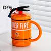 Ceramic Coffee Mug 450ml Funny Flame Extinguisher Cup with Lid Ice Chocolate Milk Beverage Mug Creative Gift for Men Women