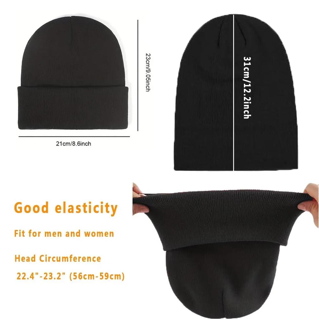 Unisex Satin gefütterte Beanie Mütze für Damen Winter Seidenfutter Slouchy Warme Umschlagmützen 2-lagige Haarabdeckung Schlafmütze