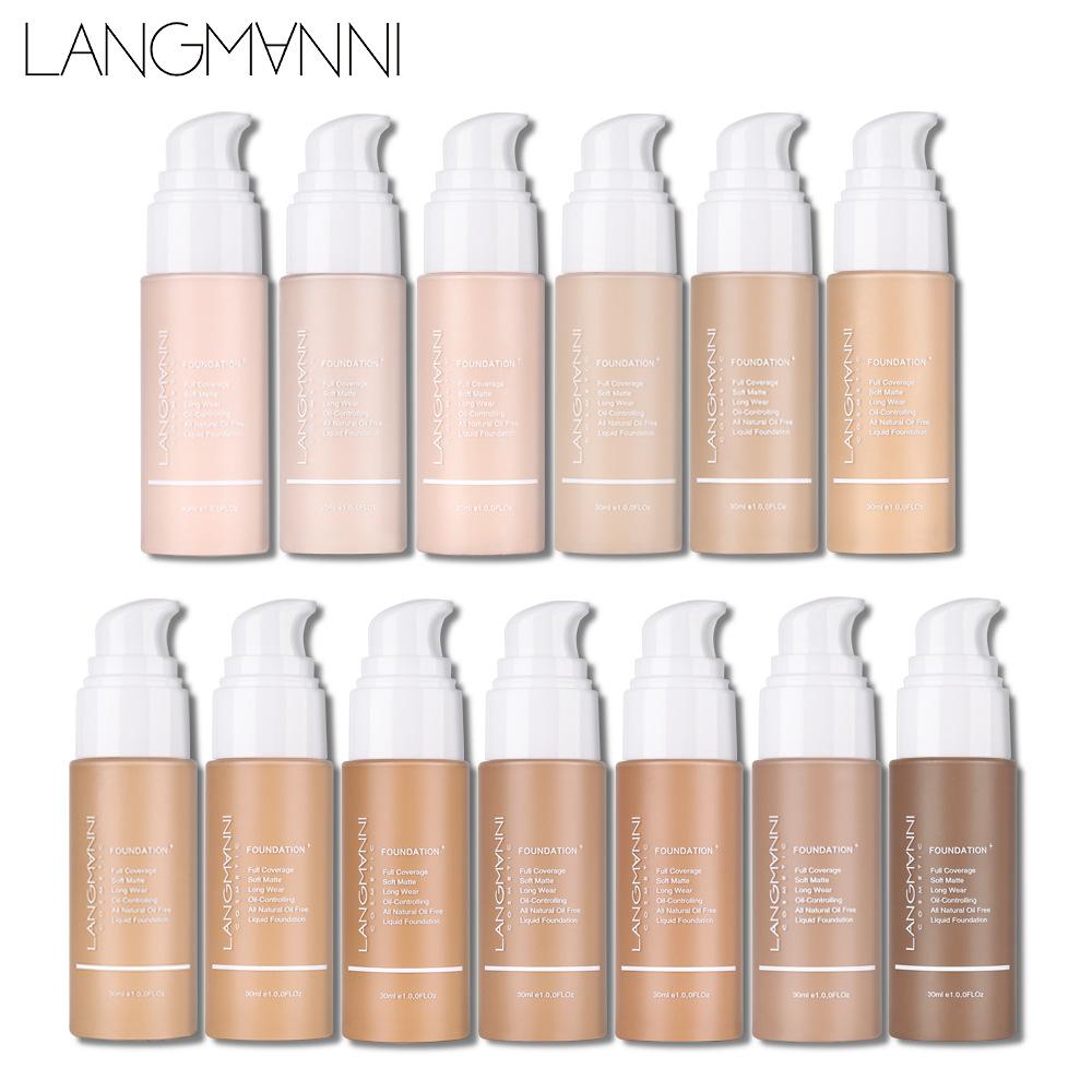 13pcs Matte Liquid Foundation Oil Control Concealer Beauty Waterproof Long-lasting Moisturizing Foundation 13pcs
