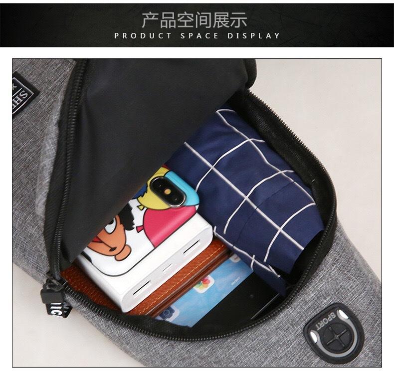 [Same-Day Delivery] Fashion Trend Shoulder Messenger Bag Men'S Large-Capacity Leisure Sports Men'S Bag Breast Bag Heat