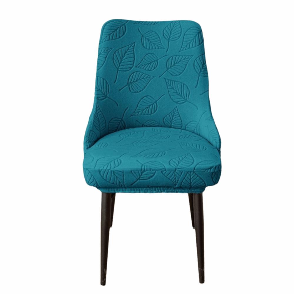 Soft Curved Chair Cover Leaf Pattern Dining Chair Cover Seat Protectors for Dining Room