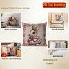 2D Cute Bunny Girls Dress-Printed Pillow Covers Pattern Cushion Cover Suitable For Sofa Bedroom Car Pillow Cover