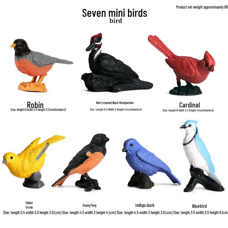 Children's Animal Simulation Toy Set: Eagle, Falcon, Secretary Bird, Owl Figurines