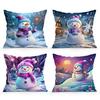 Weihnachts niedlicher Schneemann Kissenbezug Schlafzimmer Sofa Kissenbezug 100% Polyester Wohnzimmer Kissen Kissenbezug Heimdekoration