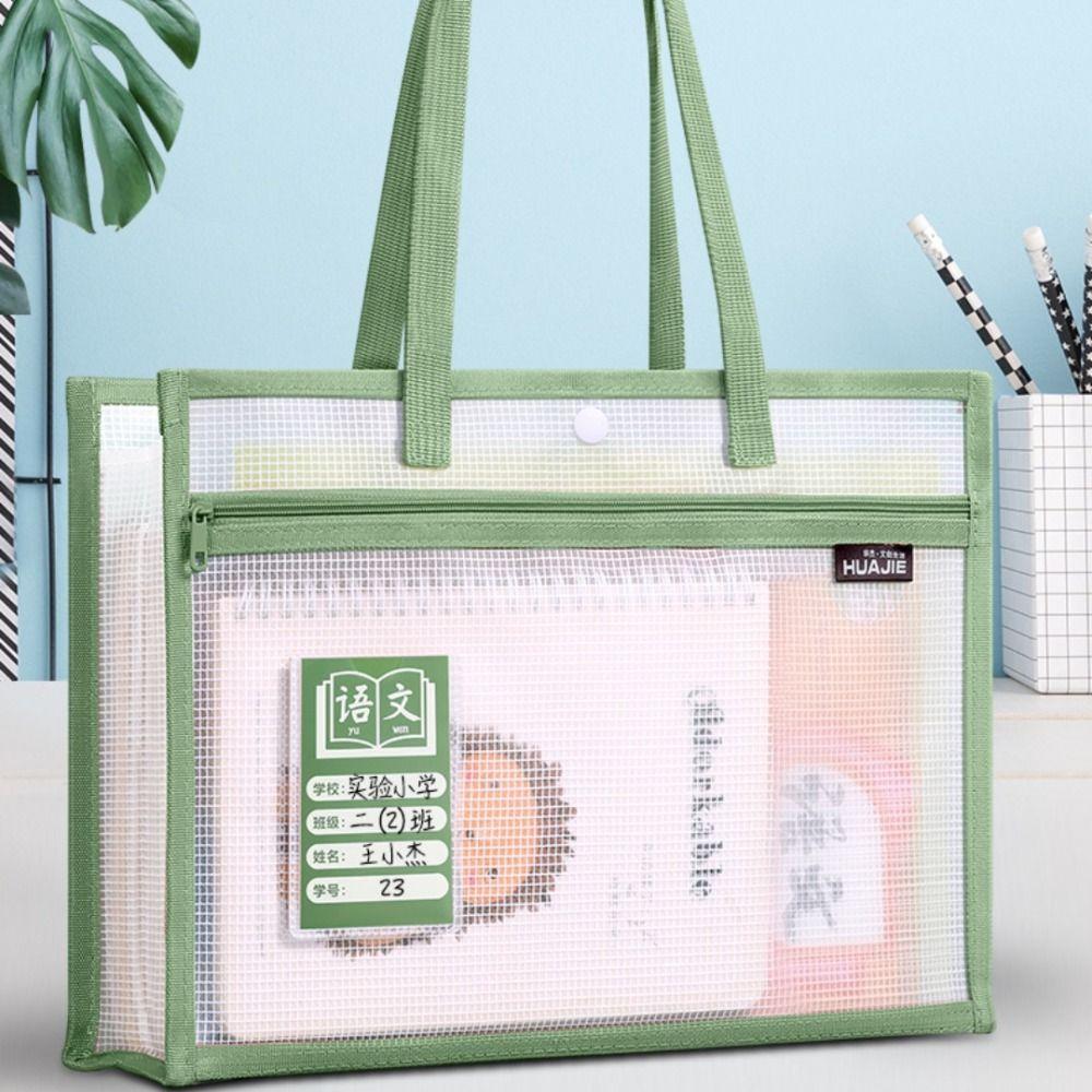 Mesh Test Paper Storage Bag Thickened Stationery Organizer Pouch  School Office Supplies