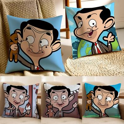 Lustige Zeichentrickfiguren Mr BeanFürWachstum Kissenbezug Kissenhülle Staubmilbenfrei Wohnzimmer Sofadekor Kissen Zimmer