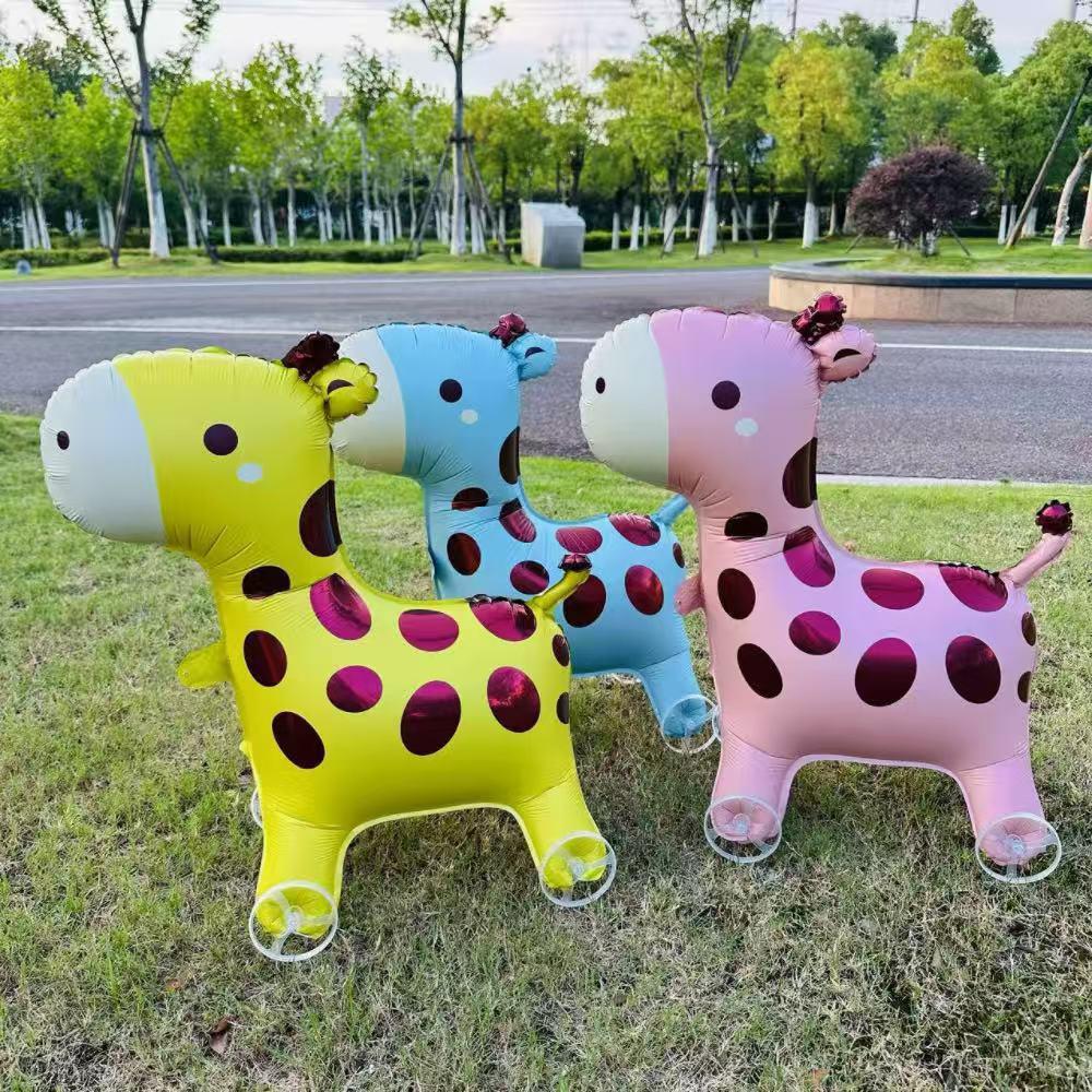 2025 Celebrity Animal Walking Balloon with Wheels - Children's Birthday Decoration Toy