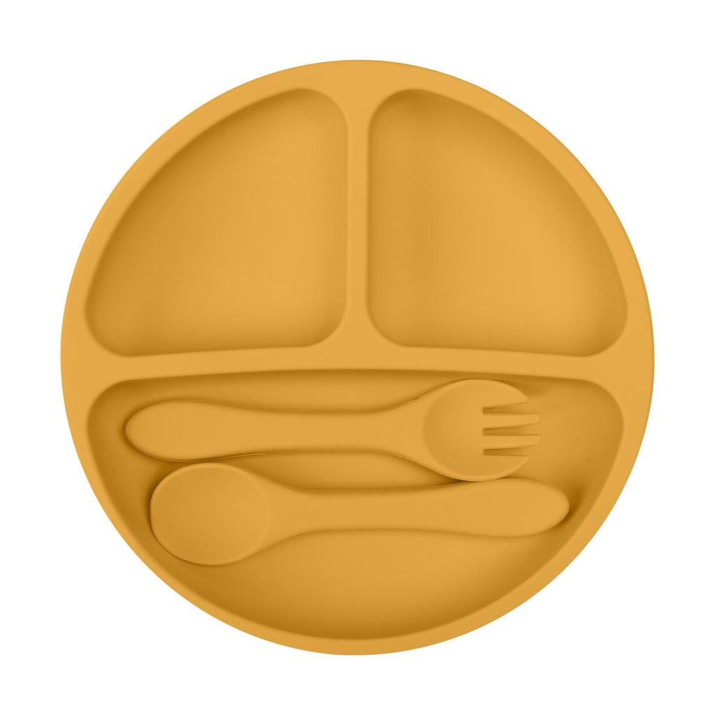 Zestaw silikonowych zastaw stołowych dla niemowląt: 3-częściowy zestaw misek z przyssawką i do treningu dla dzieci