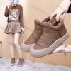 Women Thickened Warm Short Plush Waterproof Snow Boots Trend Winter  Slip-on Ankle Boots Woman Non Slip Platform Cotton Shoes