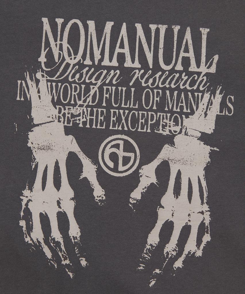 Nomaenyueol Skeleton Hands T-Shirt - Charcoal