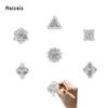 7 Pcs White Blue Tree Vine Metal Dice Solid Metal Polyhedral Dice Set Suitable for Role-Playing RPG Board Game Dice RPG