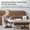 60-minuters visuell timer med nattlampa, bärbar praktisk nedräkningstimer, Pomodoro-timer med regnbågsmönster