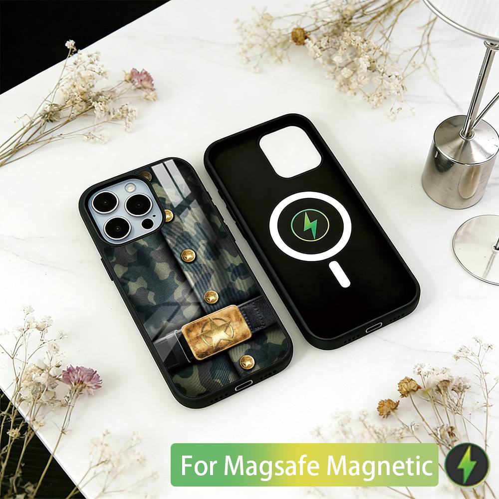 Camouflage Camo Military Army Phone Case For iPhone17,16,15,14,13,12,11 Plus,Pro Magnetic For Magsafe Wireless Charging