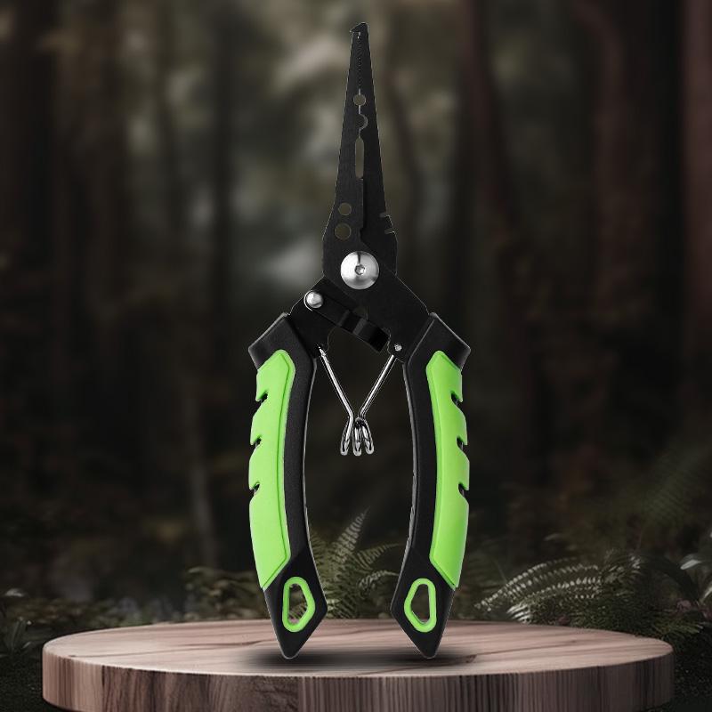 Selco Fishing Pliers Non Slip Handle Multi Tool Hook Remover with Line Cutter Split Ring Opener