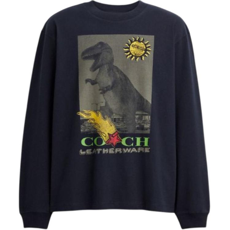 COACH SS25 T Shirt Unisex Marine Blue CZ074-B5H