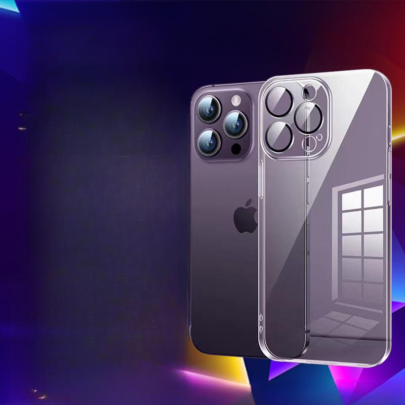 Applicable To Apple IPhone 14Pro Full-inclusive PC Phone Case 15 Transparent 12/11/13 Hard Case Xs