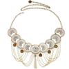 Retro Ethnic Floral Waist Chain with Carved Coin Tassels and Geometric Hanfu Dance Accessories