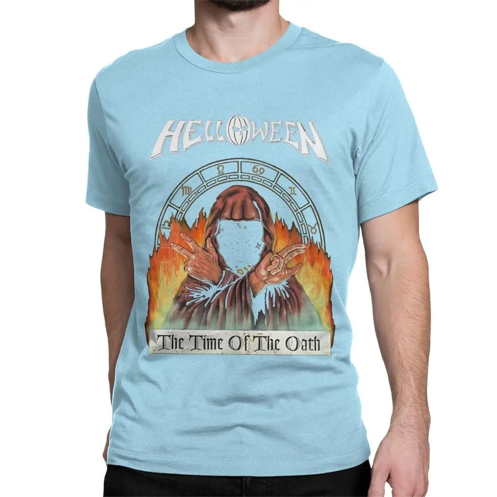 Helloween Metal pro unisex dámská trička The Time of the Oath Legrační trička Tričko s krátkým rukávem Čistá bavlna Nový příchod Topy