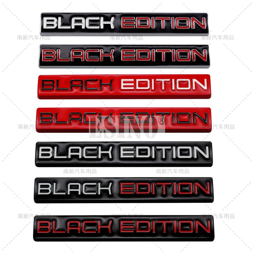 Car Styling 3D Black Edition Decorative Metal Adhesive Emblem Rear Trunk Badge Fender Sticker Body Decal Car Accessories